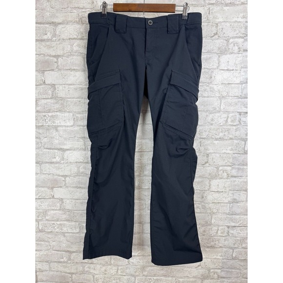 Under Armour Pants 10 Black Storm Tactical‎ Patrol Cargo Utility Ripstop Outdoor - Picture 1 of 14